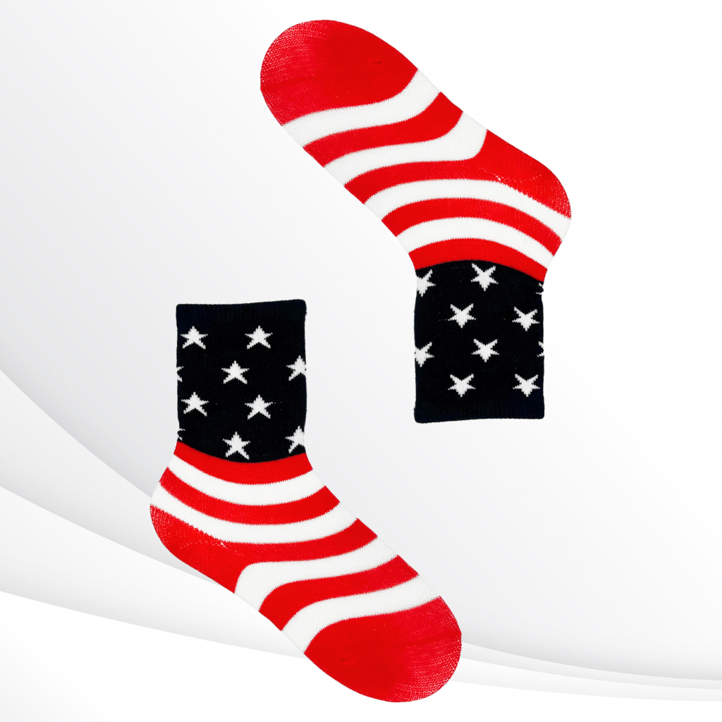 Stripes and Stars - 4th of July Kids' Socks - Stars and Stripes Pattern