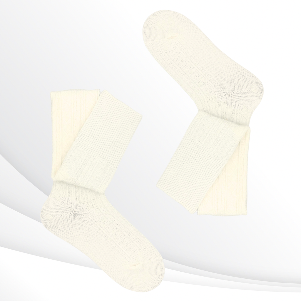 Thigh-High Cable Knit Socks