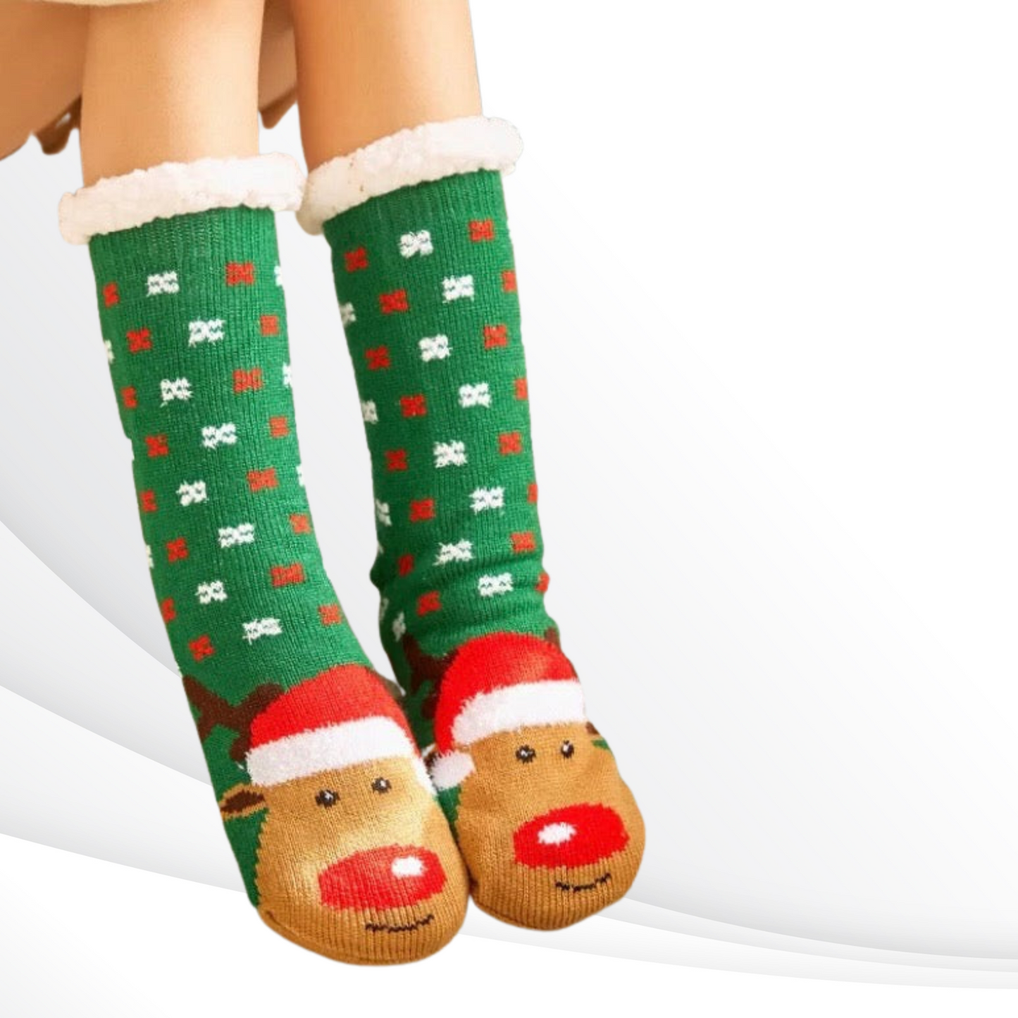 Reindeer Christmas Socks