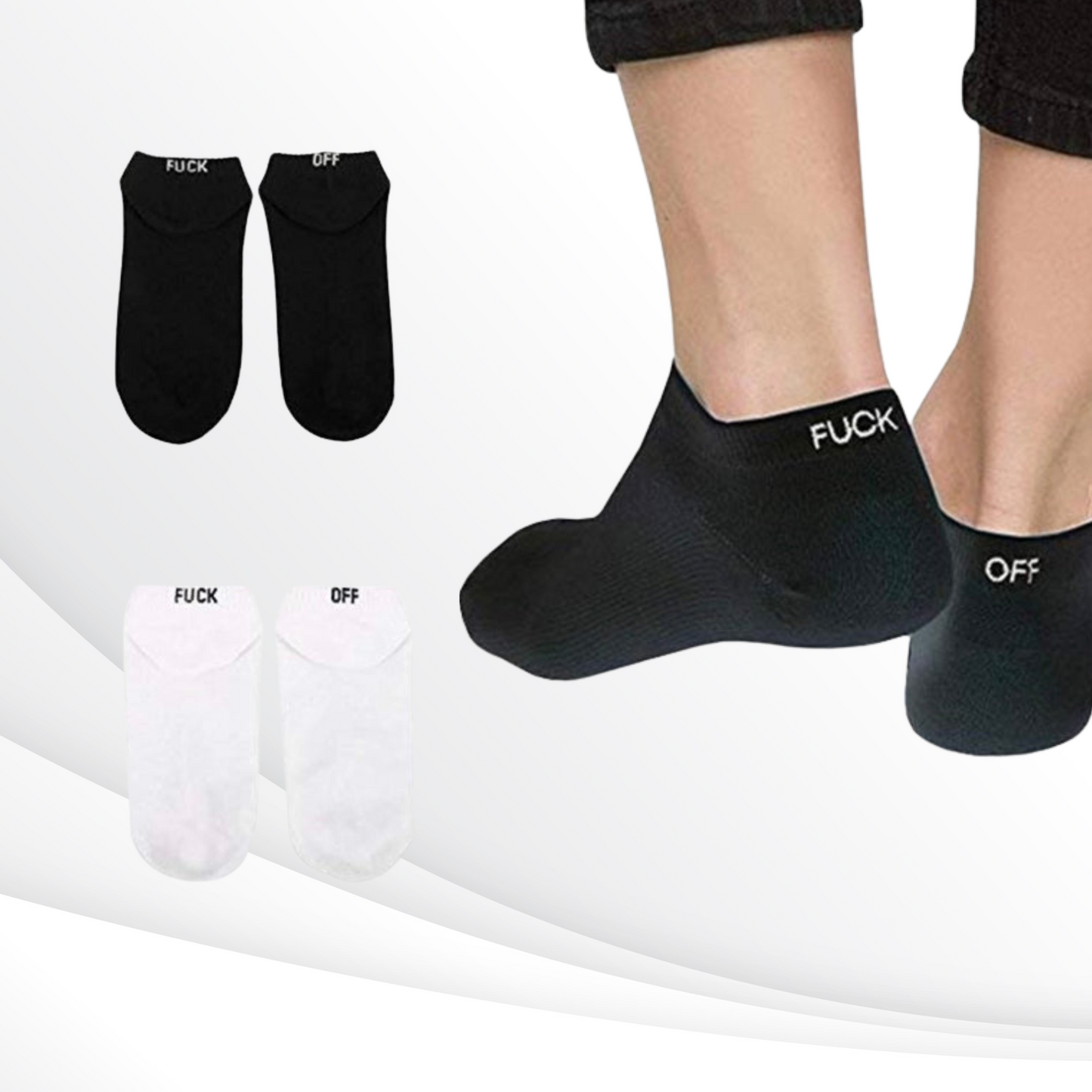 Low cut explicit socks