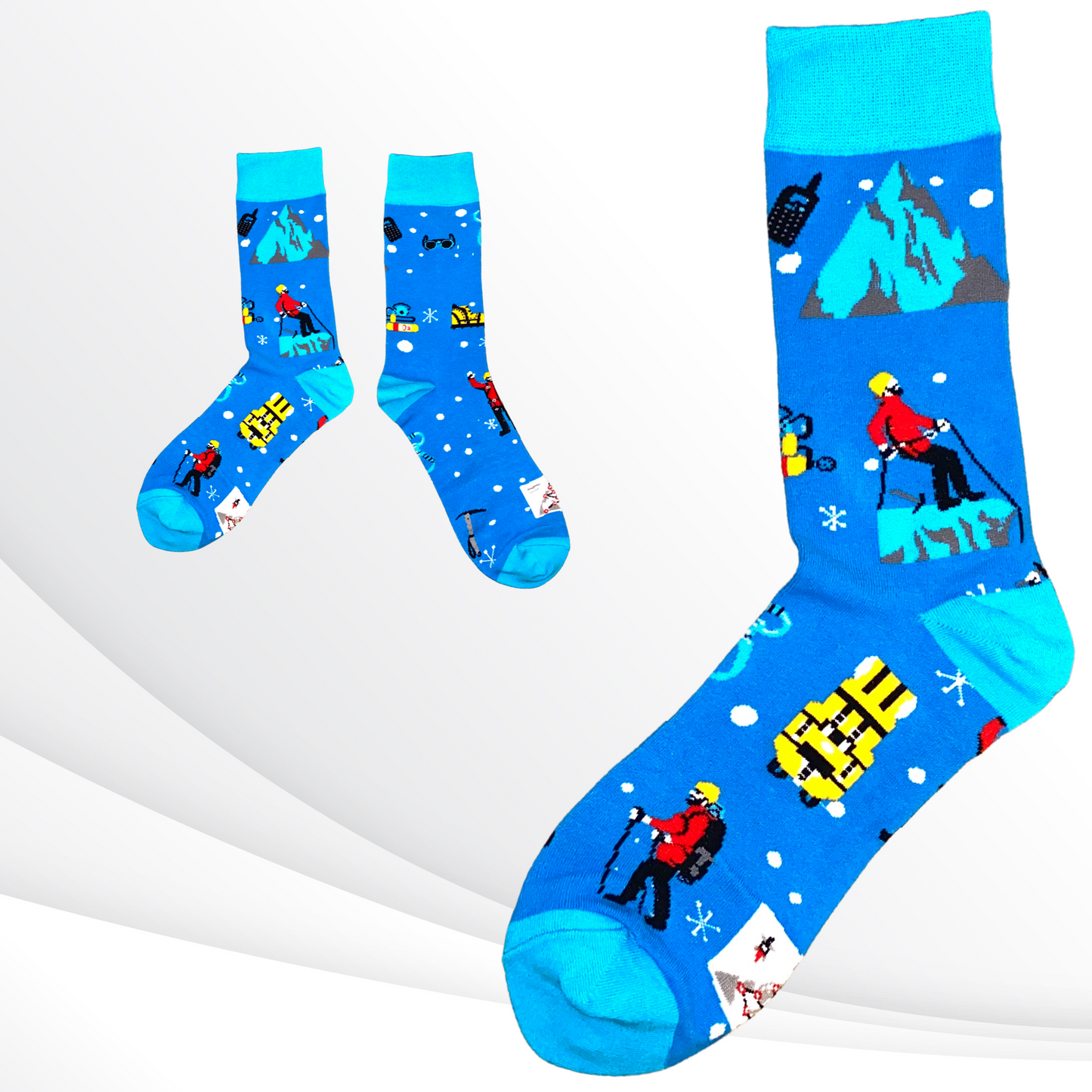 Mountain Adventure Print Ski Socks