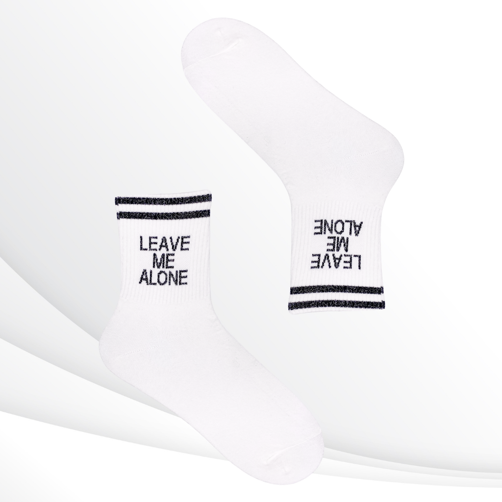 Leave Me Alone Crew Socks