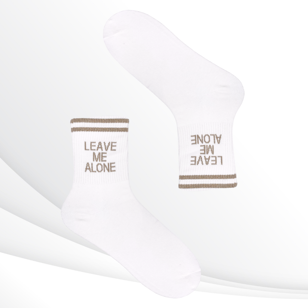 Leave Me Alone Crew Socks