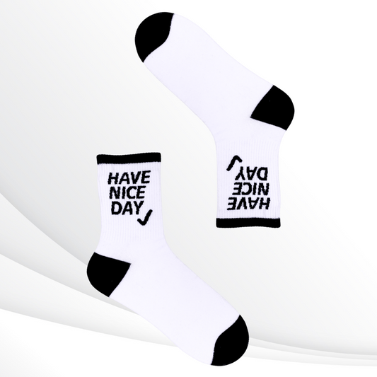 Positive Vibes Check Crew Socks