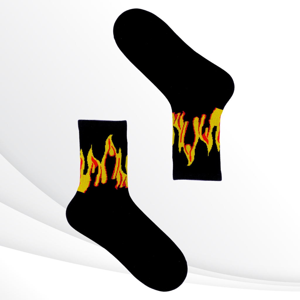 Flames Ankle Crew Socks