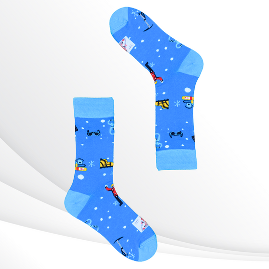 Mountain Adventure Print Ski Socks