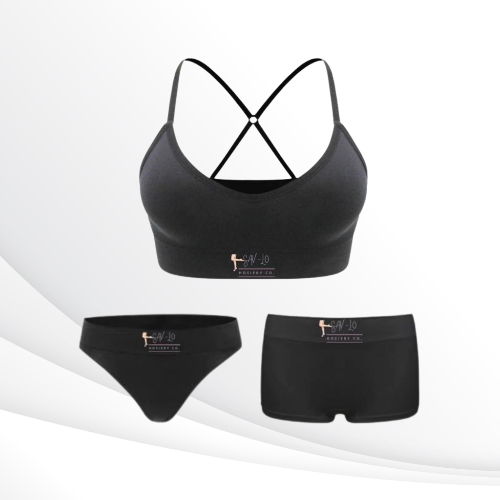 Seamless 3pc Underwear Bra Set- Performance Seamless Bra and Underwear Set