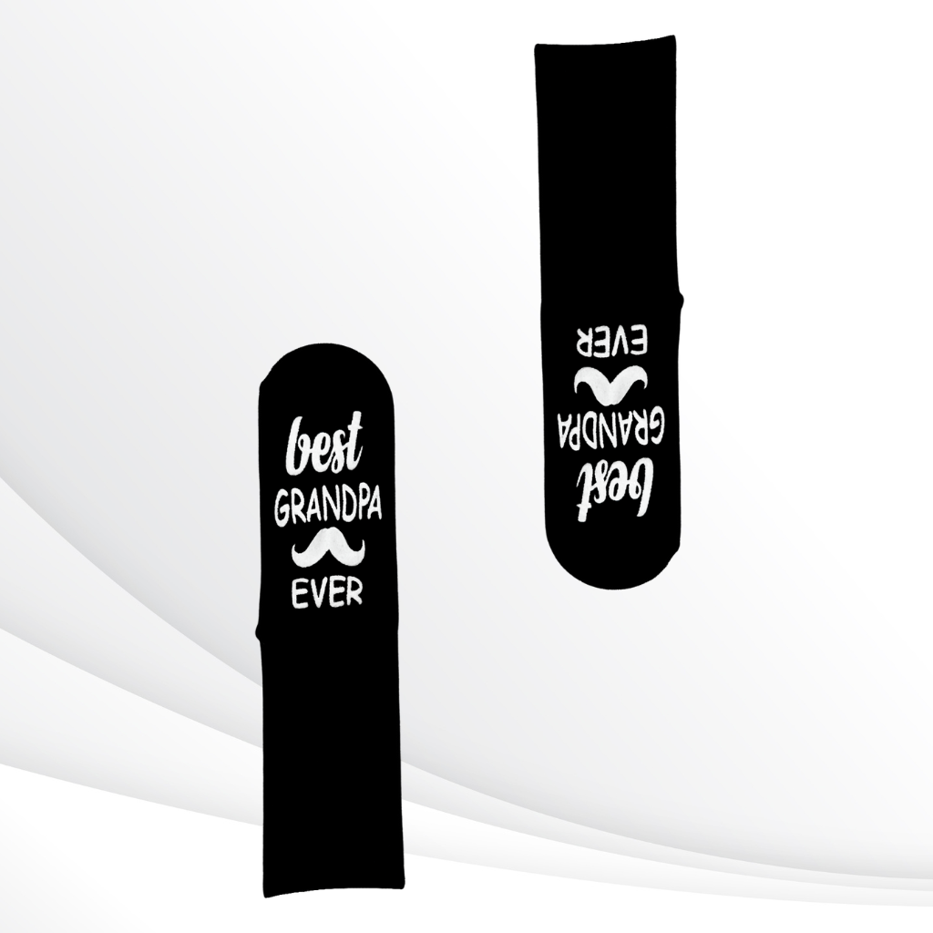 "Best Brandpa Ever" Grip-Sole Crew Socks