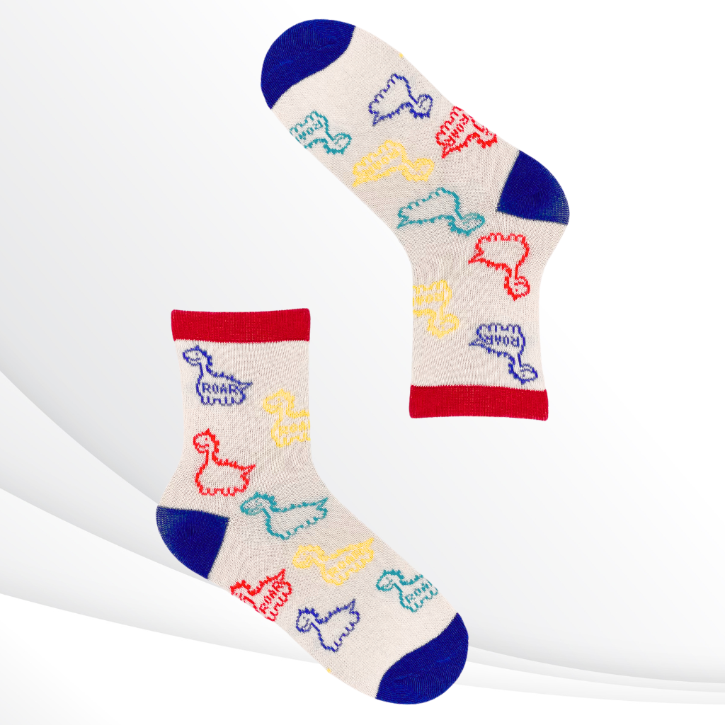 Dino Outlines Crew Socks