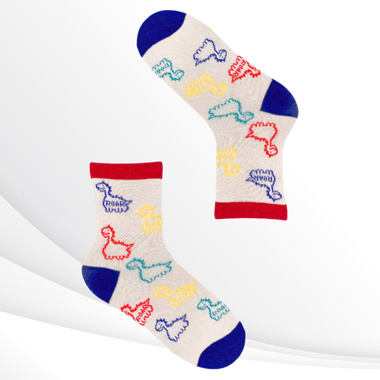 Dino Outlines Crew Socks
