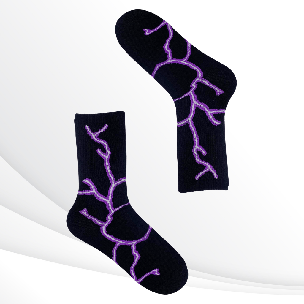 Electric Bolt Crew Socks