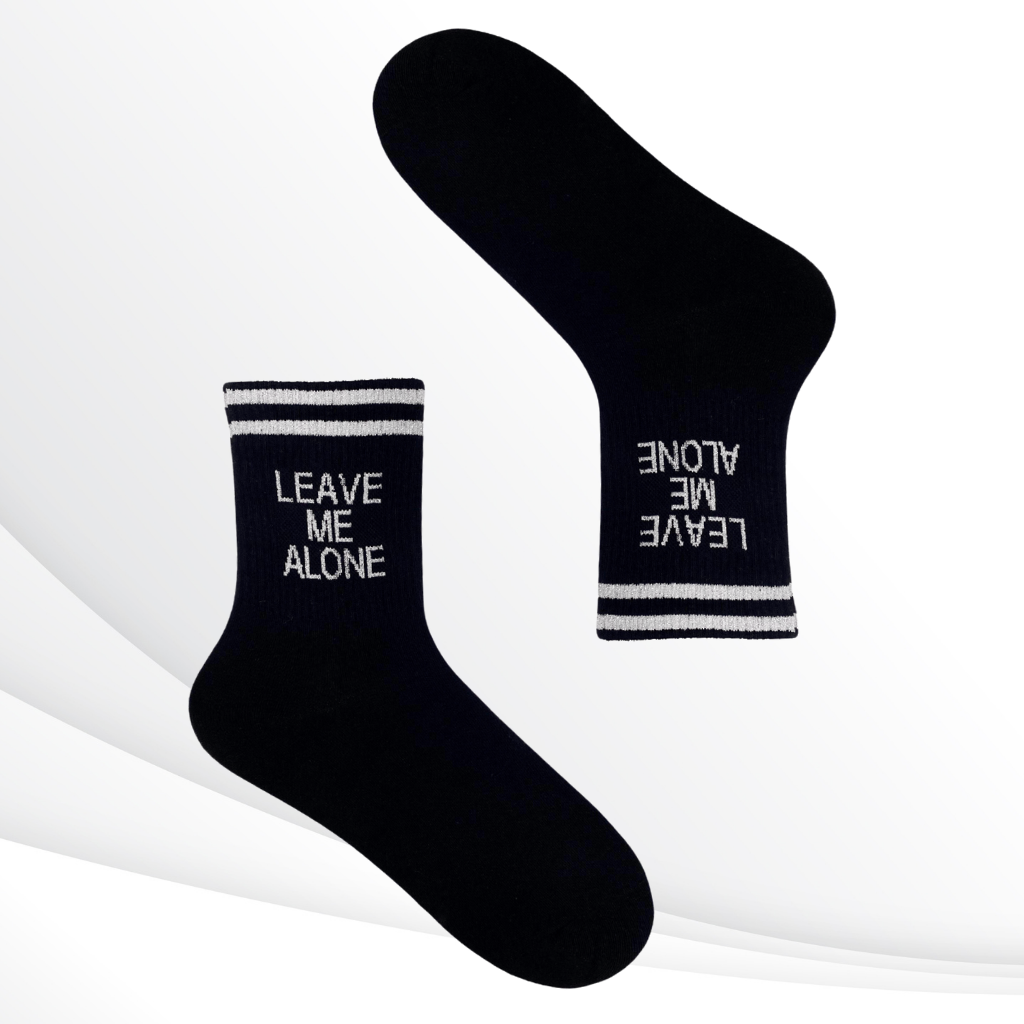 Leave Me Alone Crew Socks