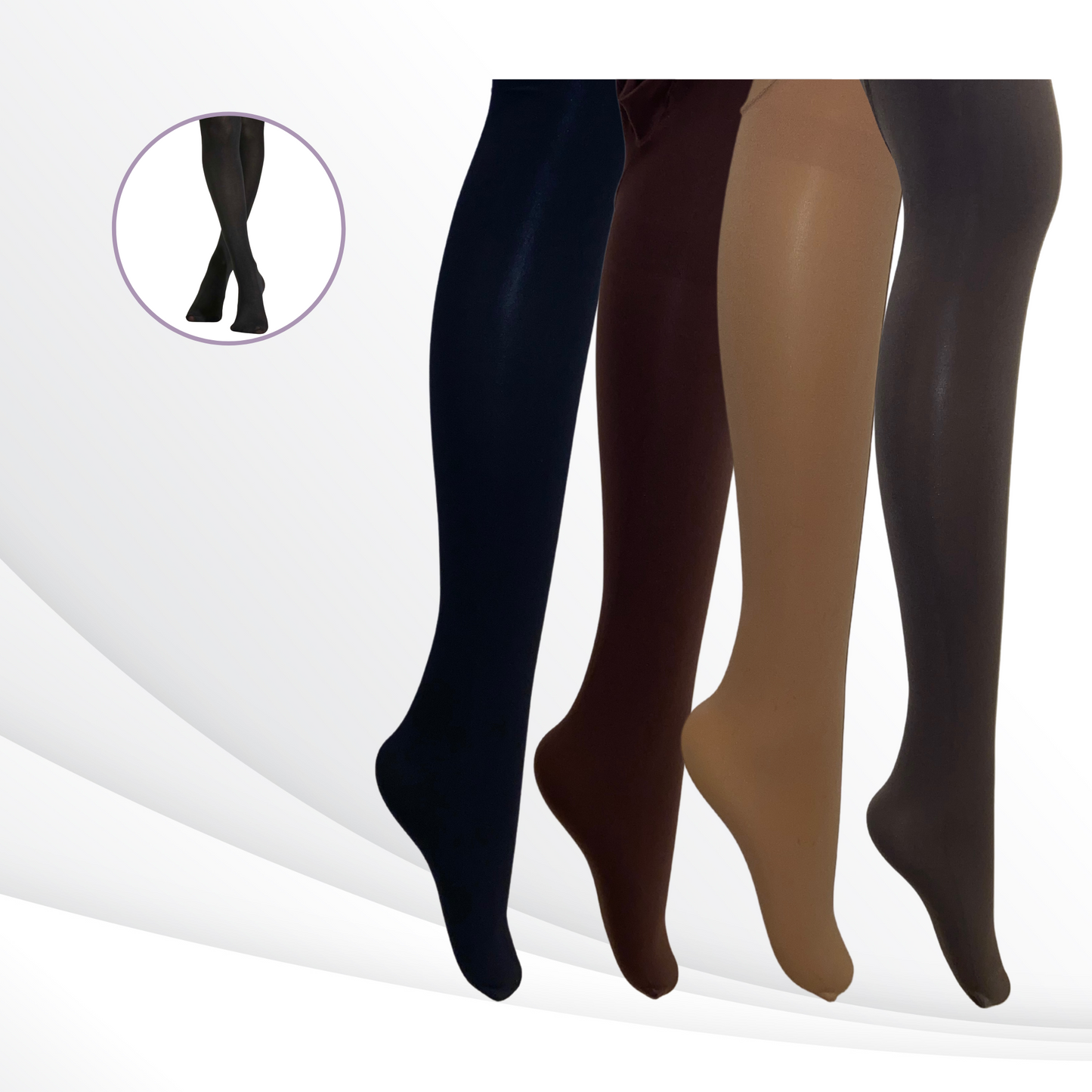 Womens Solid Nylon Tights- Nylon Sheer Elegance Tights - Everyday Nylon Tights